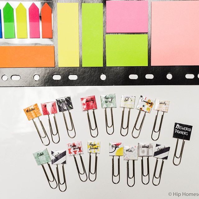 papers, clips, washi tape &amp; dividers