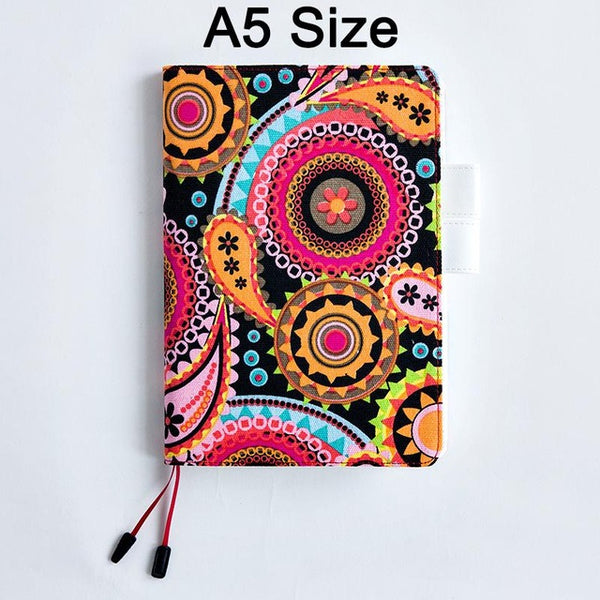 Canvas Fabric Daily Planner With Decorative Cover
