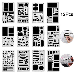 Bullet Journal Stencil Template Set 12/20 pcs